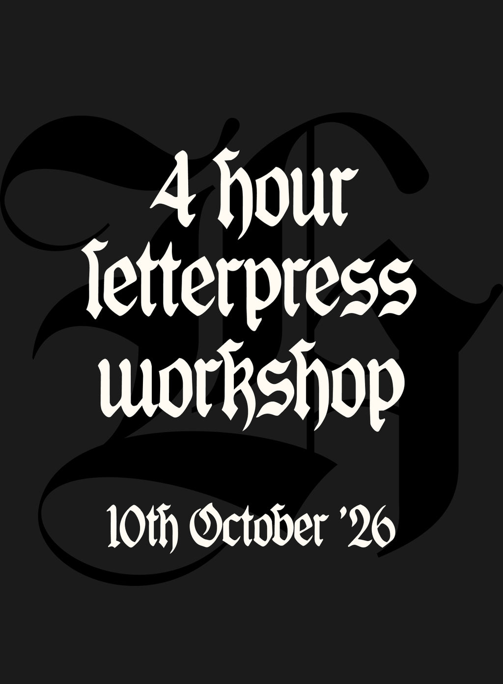 Letterpress Printing Workshop For Beginners | 10th October 2026
