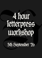 Letterpress Printing Workshop For Beginners | 5th September 2026
