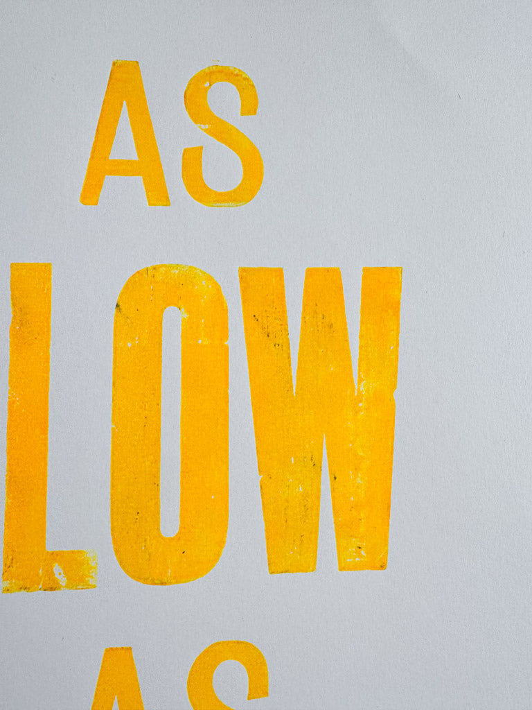 As Slow As Possible: Orange